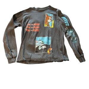 Tom And Jerry size medium long sleeve grey shirt